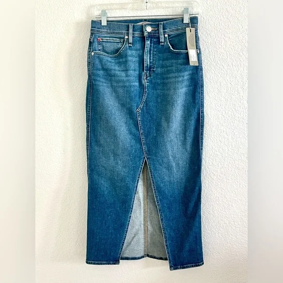 Hudson Jeans Blue Denim Slit Maxi Skirt - Picture 3 of 5